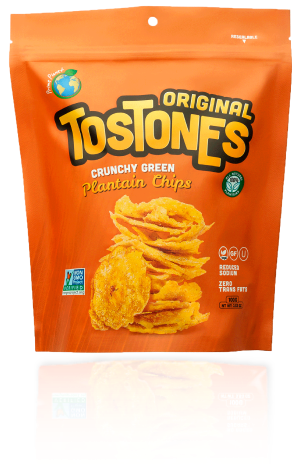 Original tostones crunchy green plantain chips