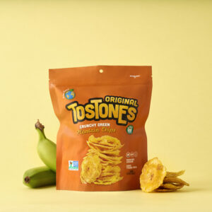 Orange tostones chip bag of original plantains